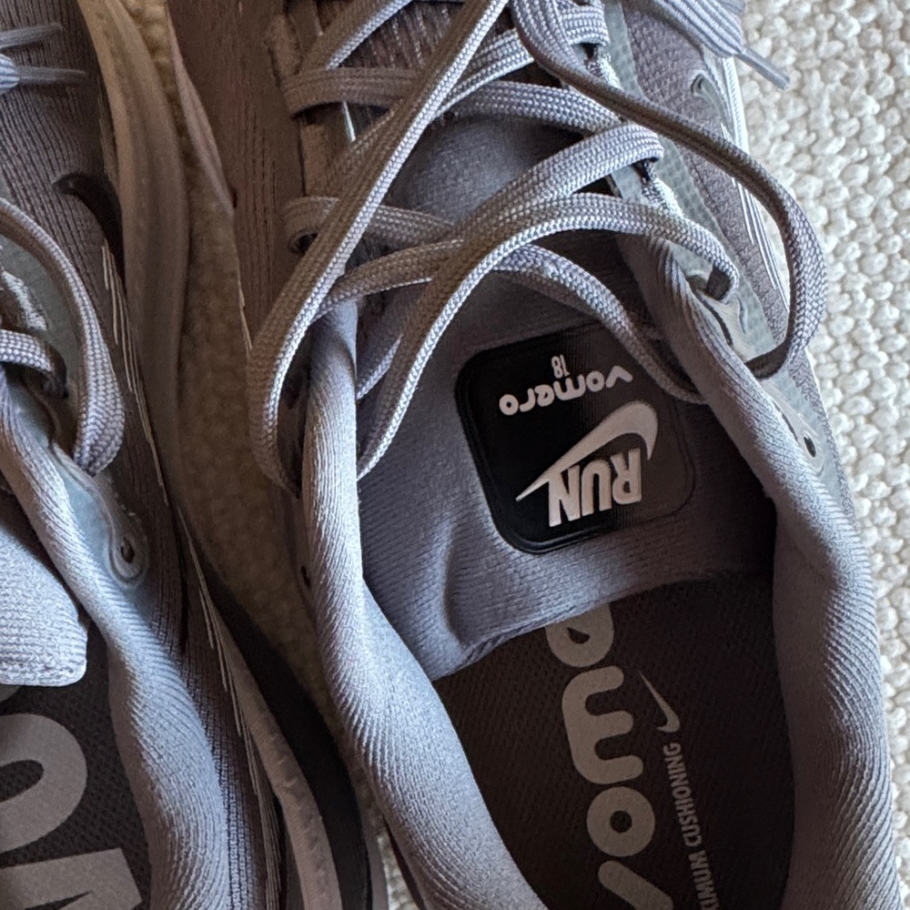 Nike ZoomX Gray and White Running Shoes - Picture 7 of 9